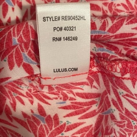 Lulus Dondi Red & White Print Romper Size Medium - Picture 7 of 8